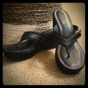 Coach size 7.5 wedge sandal